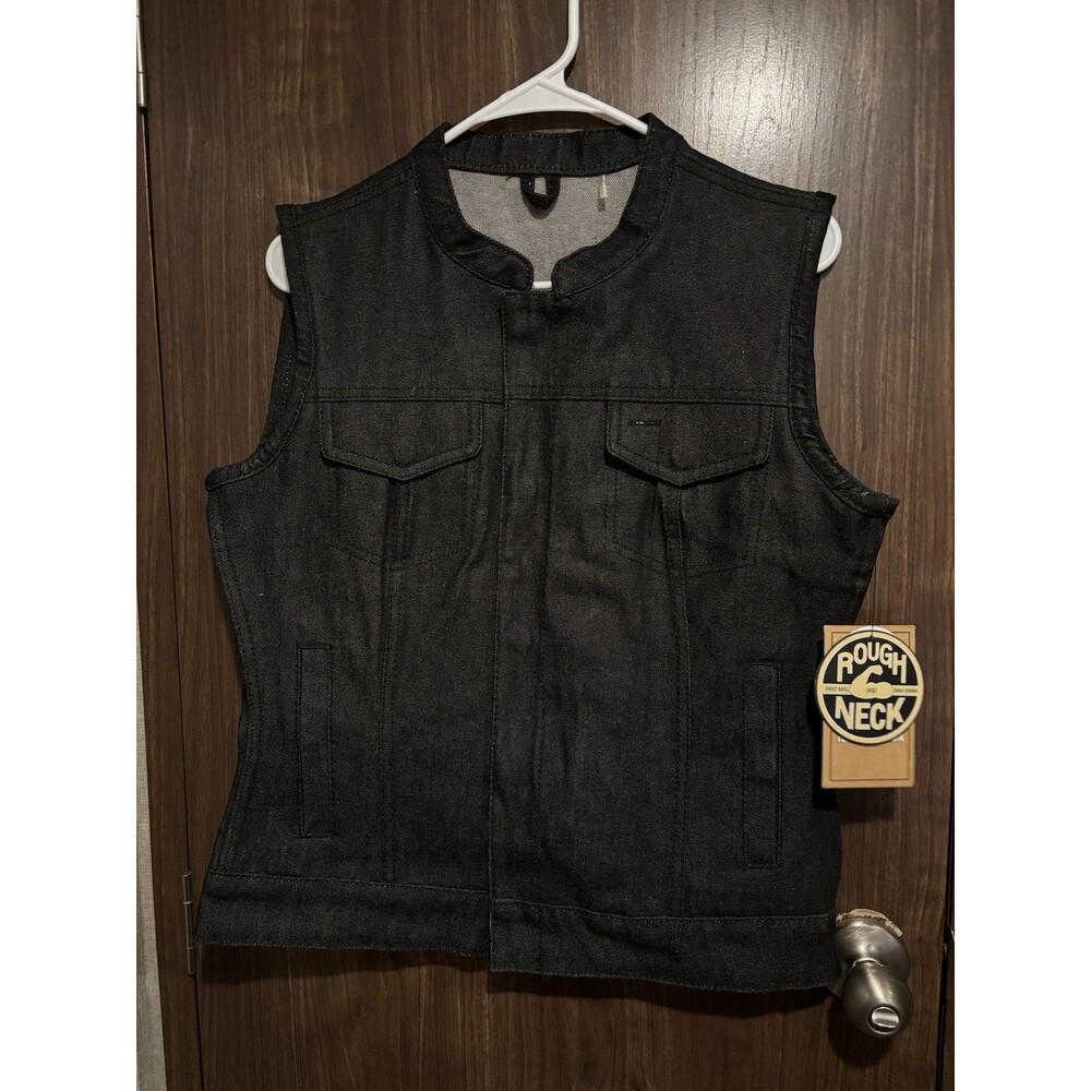 Ludlow - Denim Rough Neck Raw Denim Motorcycle Vest Size Women’s Medium NWT